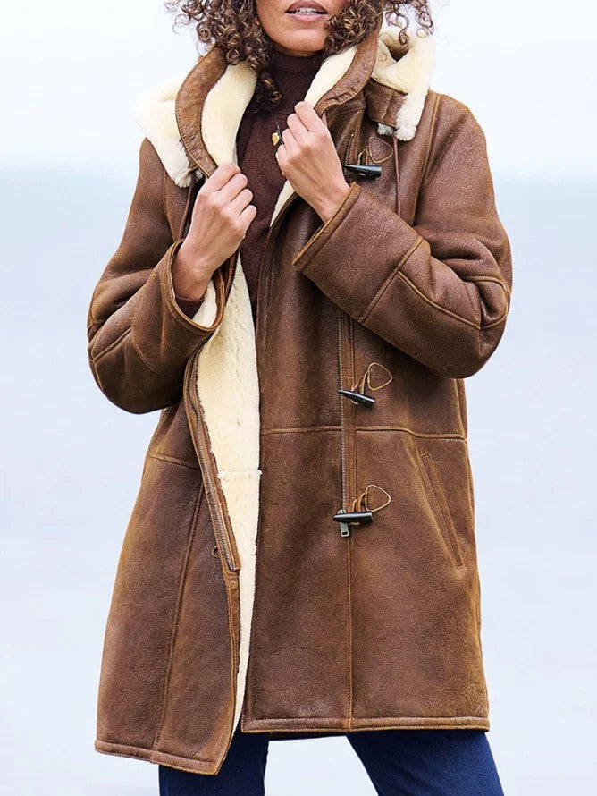 Jarinda | Hooded Longline Padded Coat Brown