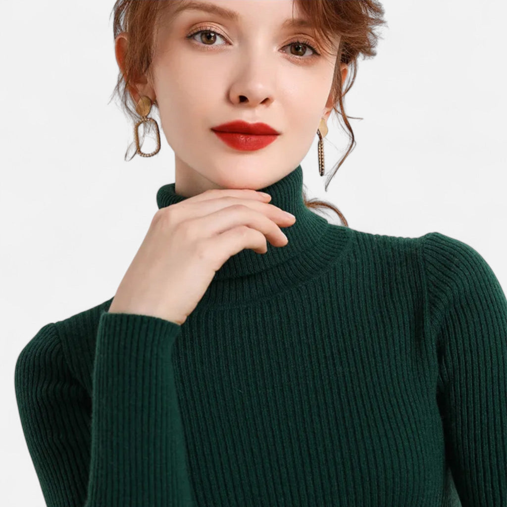 Ophelia | Ribbed Turtleneck Sweater Slim Fit