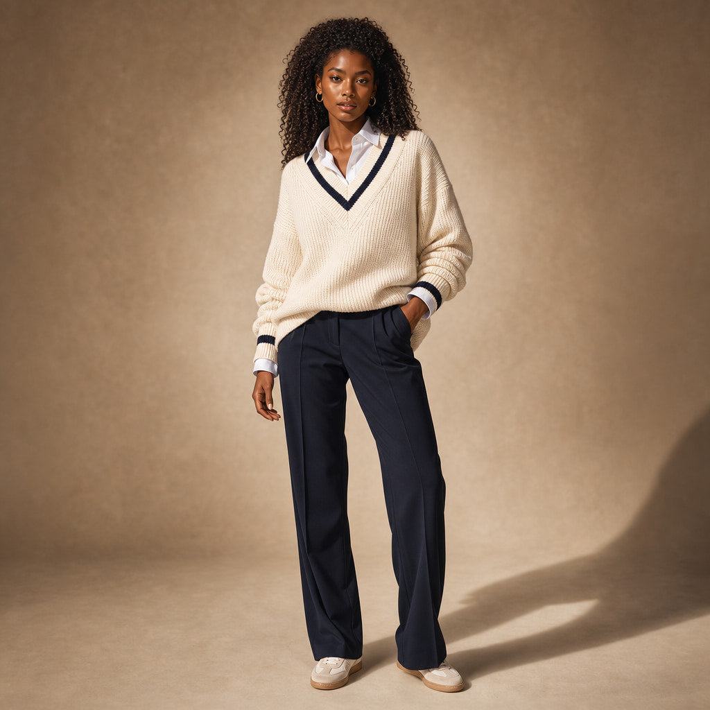 Alessia Knit Sweater White – Full Look