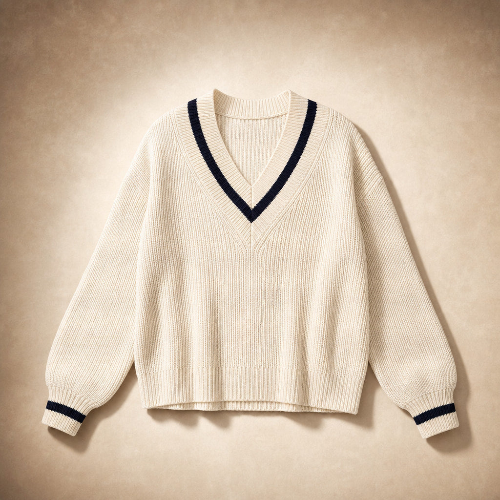 Alessia Knit Sweater White – Product Photo