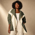Amelia Asymmetrical Two-Tone Jacket Mint Green – Product Photo