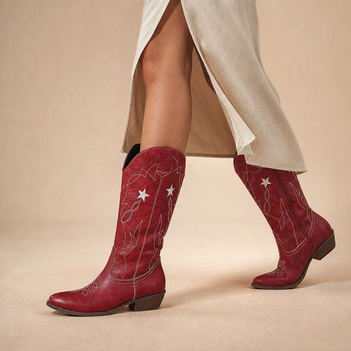 Elegant And Trendy Wide Calf Cowboy Boots – Product Photo