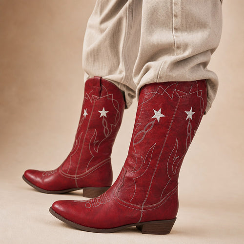 Elegant And Trendy Wide Calf Cowboy Boots – Mampierimoda Premium Womenswear