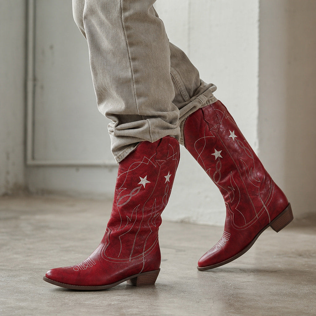 Elegant And Trendy Wide Calf Cowboy Boots