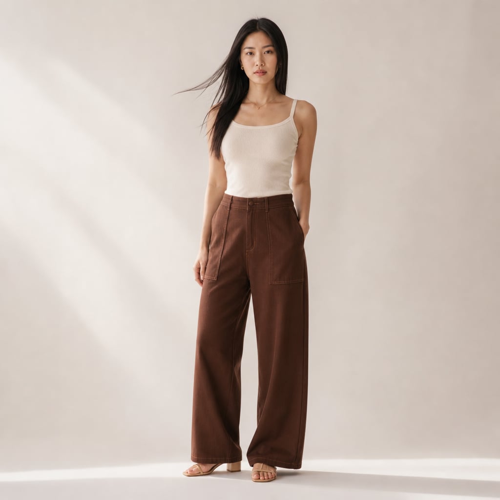 Amy Pants - Chocolate Denim in Chocolate Denim – Mampierimoda Premium Womenswear