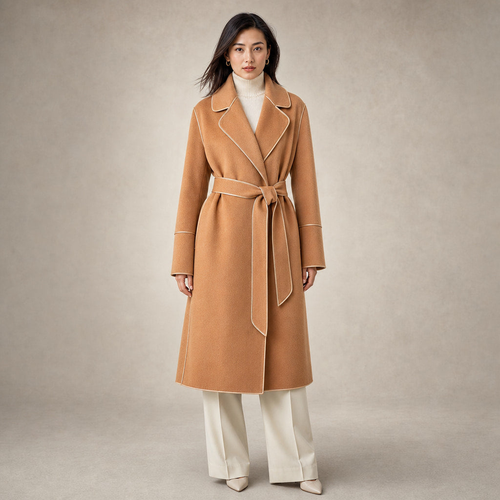 Aria Virgin Wool Trench Coat in Amber Camel – Mampierimoda Premium Womenswear
