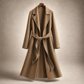 Aria Virgin Wool Trench Coat Mocha Brown – Product Photo