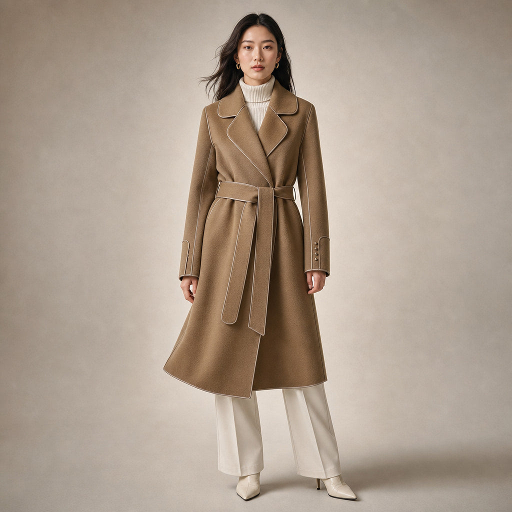 Aria Virgin Wool Trench Coat in Mocha Brown – Mampierimoda Premium Womenswear