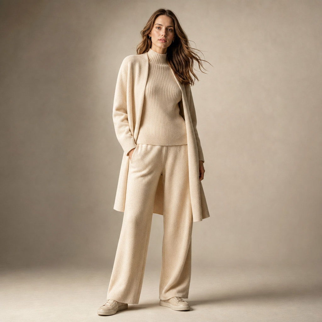 Ariana Prestige Virgin Wool Set Cream Beige – Product Photo
