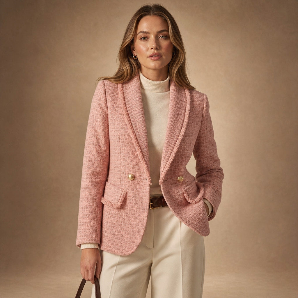 Avery Couture Boucle Blazer in Rose Pink – Mampierimoda Premium Womenswear
