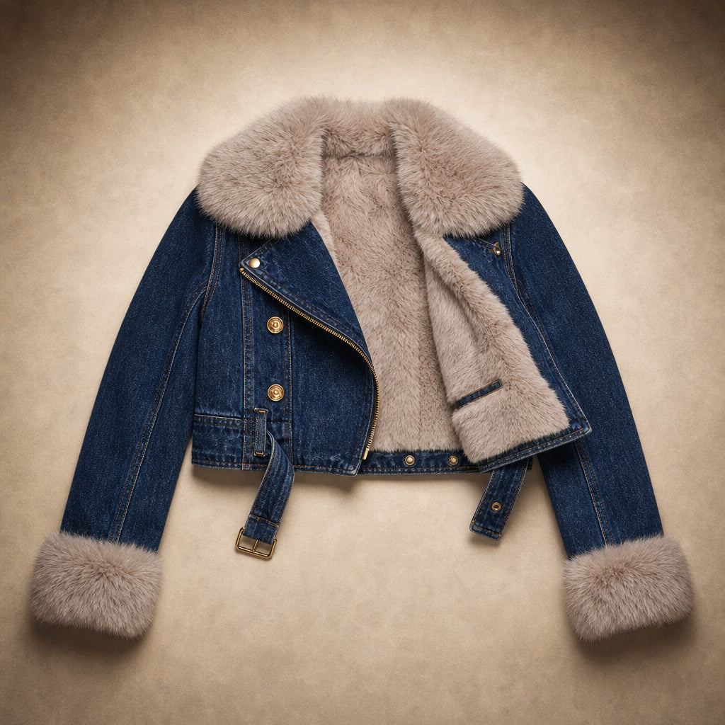 Bellerose Denim Jacket Dark Blue – Flat Lay Product Photo