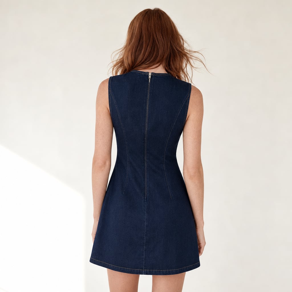 Carys Mini Dress - Dark Denim Dark Denim – Full Look
