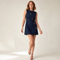 Carys Mini Dress - Dark Denim Dark Denim – Product Photo