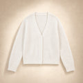 Clara-Pearl V-Neck Sweater White – Product Photo