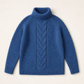 Cable Knit Sweater For Women Blue – Product Photo