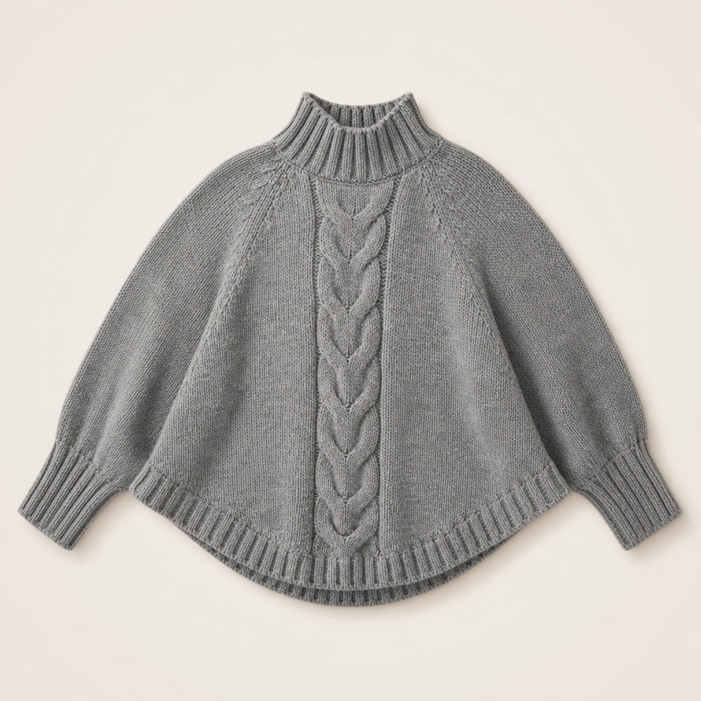 Cable Knit Sweater For Women Grey – Product Photo