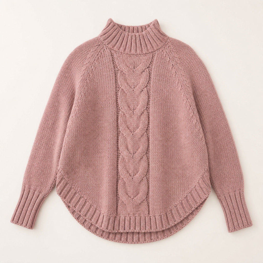 Cable Knit Sweater For Women Pink – Product Photo