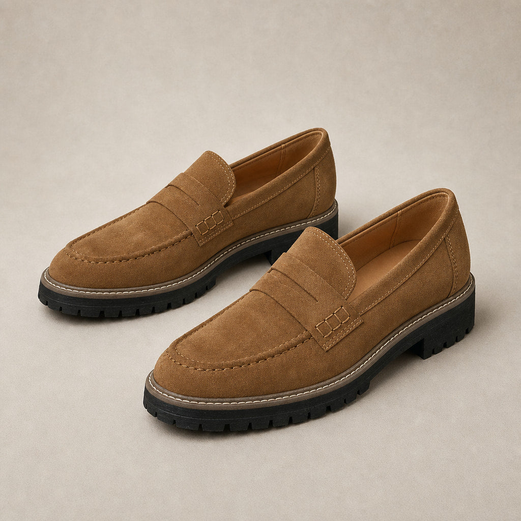 Chunky Loafers with Comfort Sole For Women Brown – Product Photo
