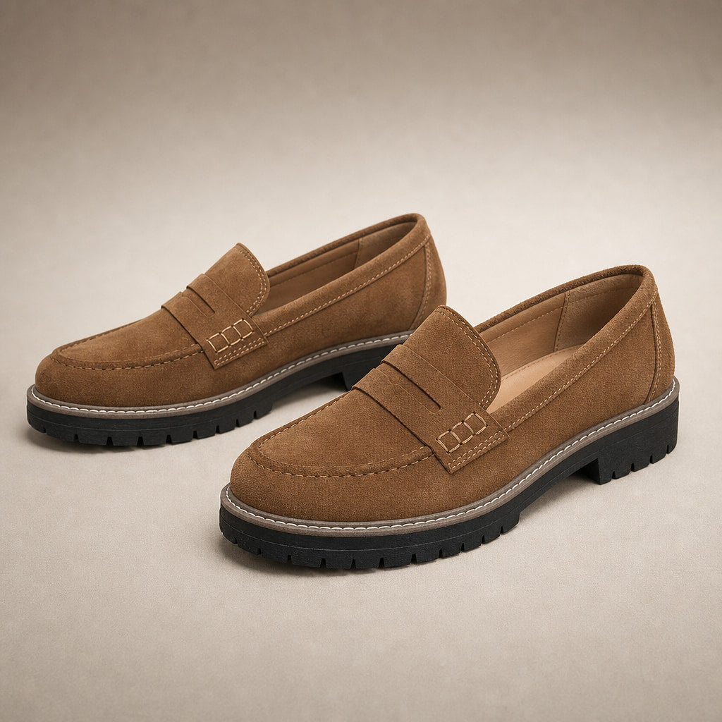 Chunky Loafers with Comfort Sole For Women in Brown – Mampierimoda Premium Womenswear