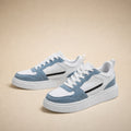 Chunky Sole Colorblock Low-top Lace-up Sneakers For Women Light Blue – Product Photo