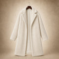 Comfortable Winter Long Teddy Coat For Women Off-white – Product Photo