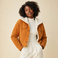 Corduroy Jacket For Women Orange – Product Photo