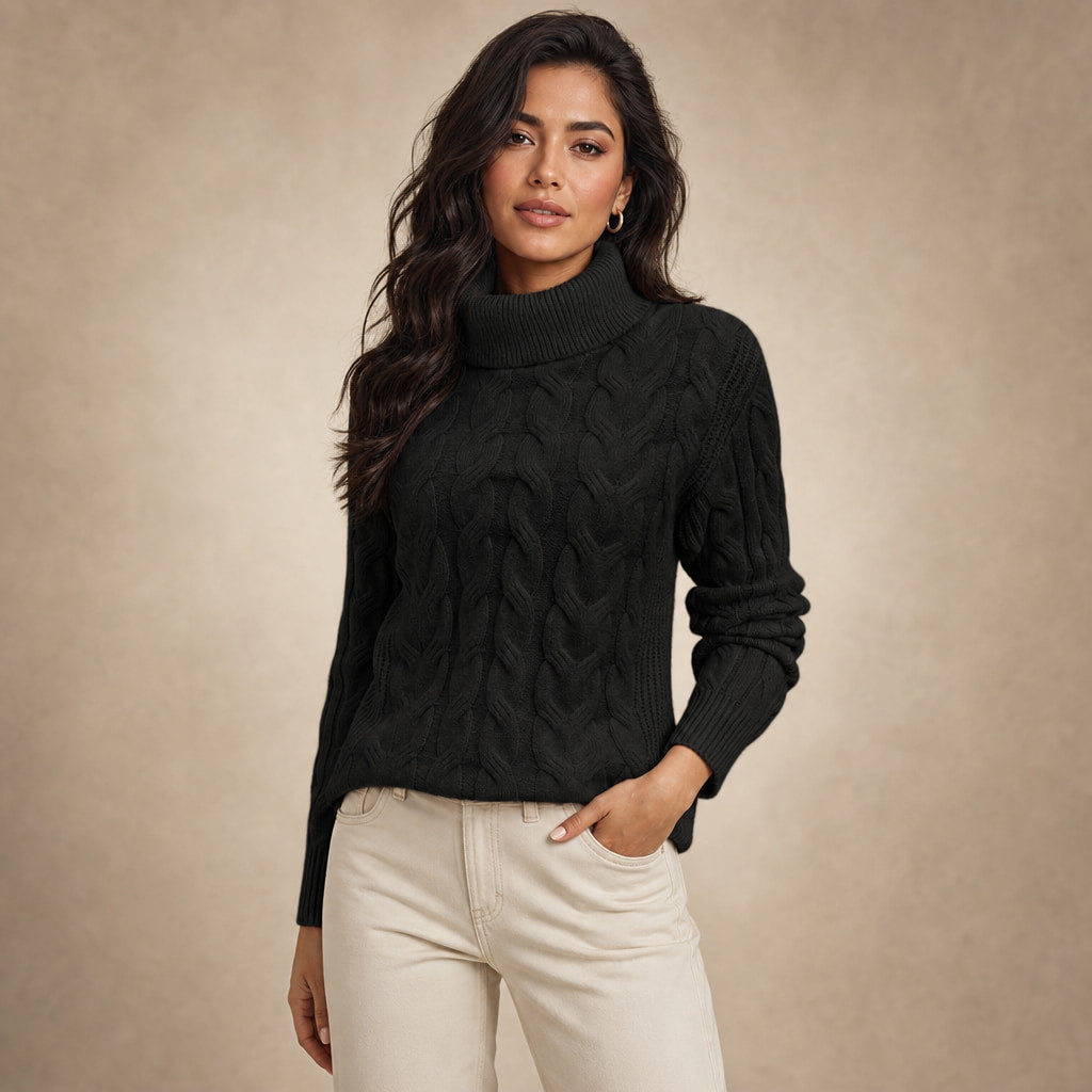 Elegant Sweater For Women in Black – Mampierimoda Premium Womenswear