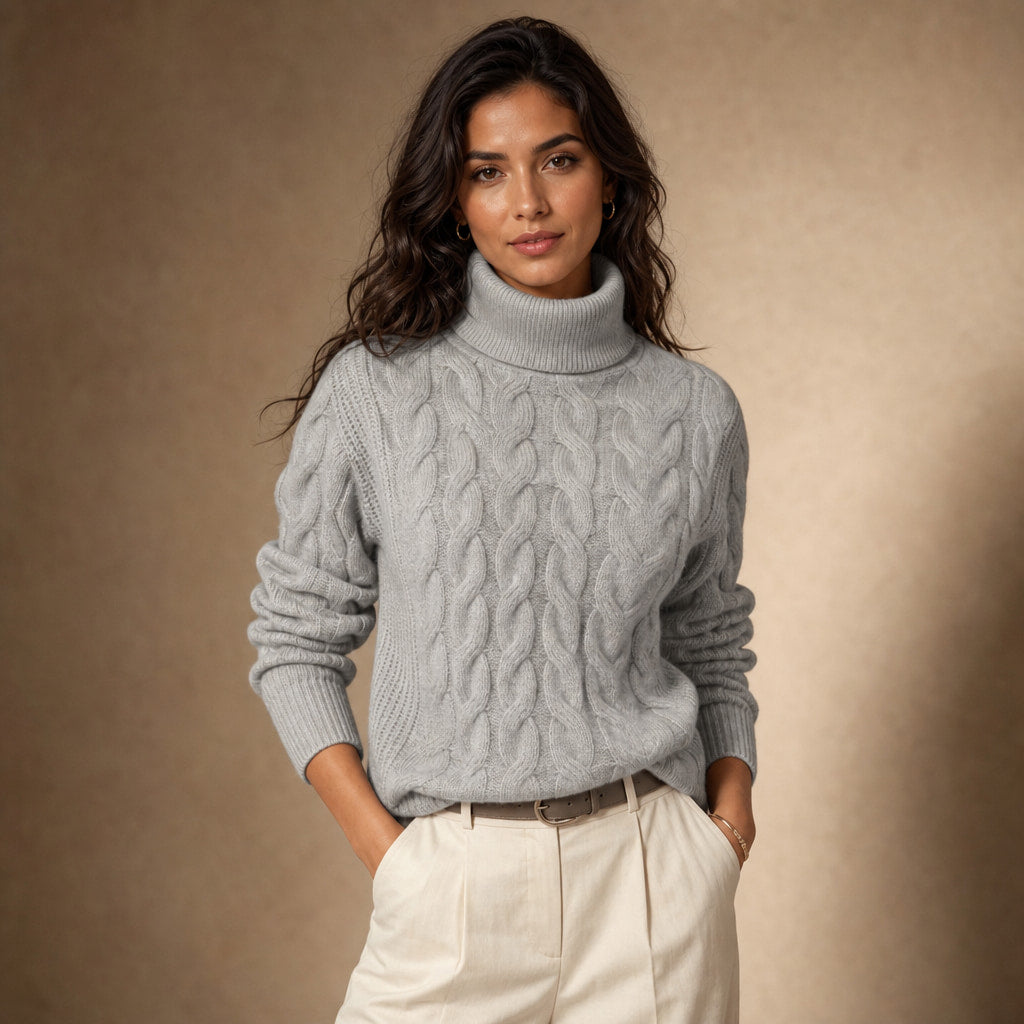 Elegant Sweater For Women in Grey – Mampierimoda Premium Womenswear