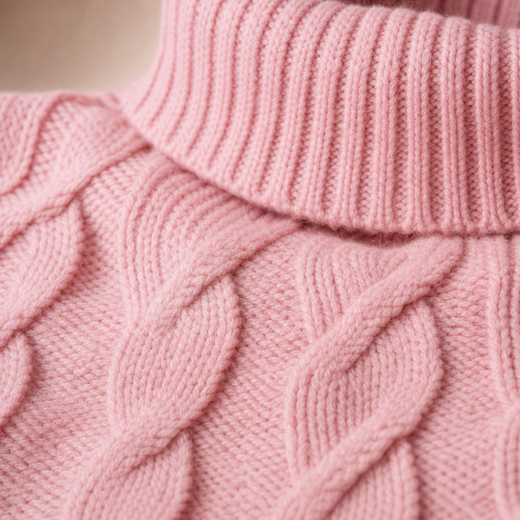 Elegant Sweater For Women Pink – Fabric and Detail Close-Up
