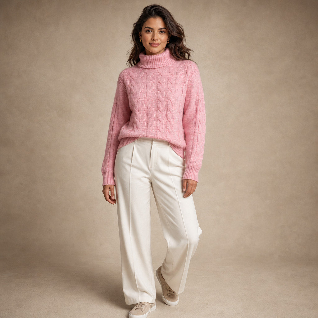 Elegant Sweater For Women in Pink – Mampierimoda Premium Womenswear