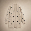 Heart Print Cardigan For Women – Product Photo
