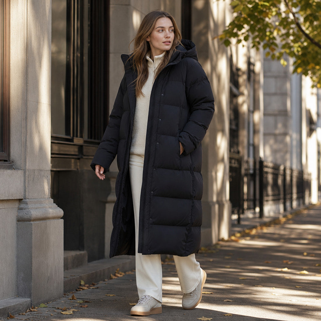 Long jacket For Women Black – Styled Editorial Shot