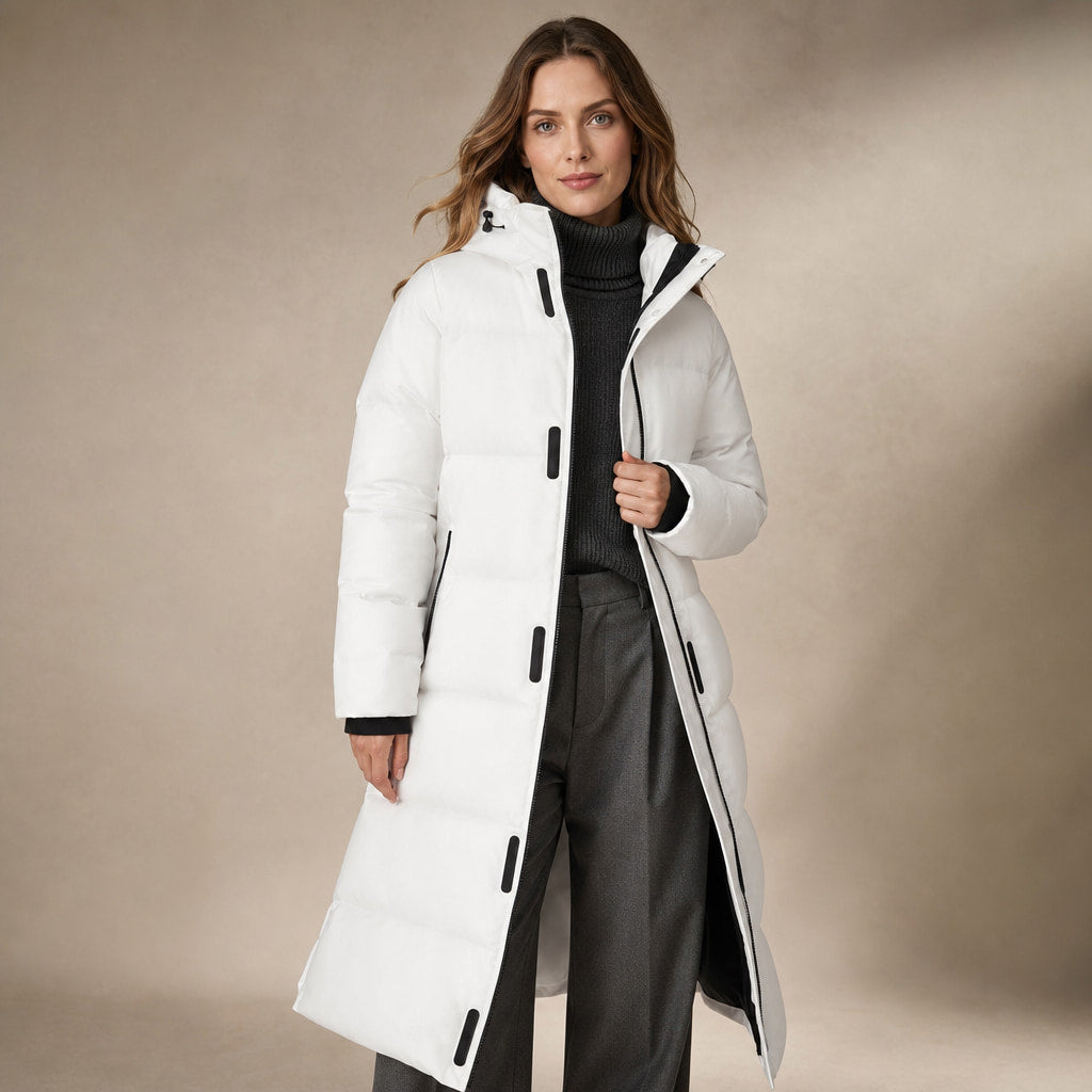 Long jacket For Women White – Product Photo
