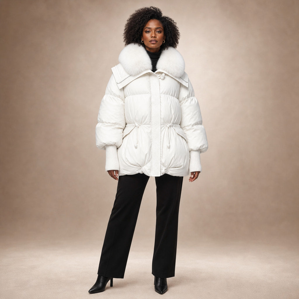 Puffer For Women in White – Mampierimoda Premium Womenswear