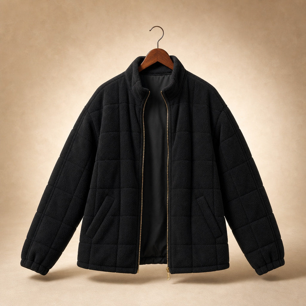 Quilted Comfortable Jacket For Women Black – Product Photo