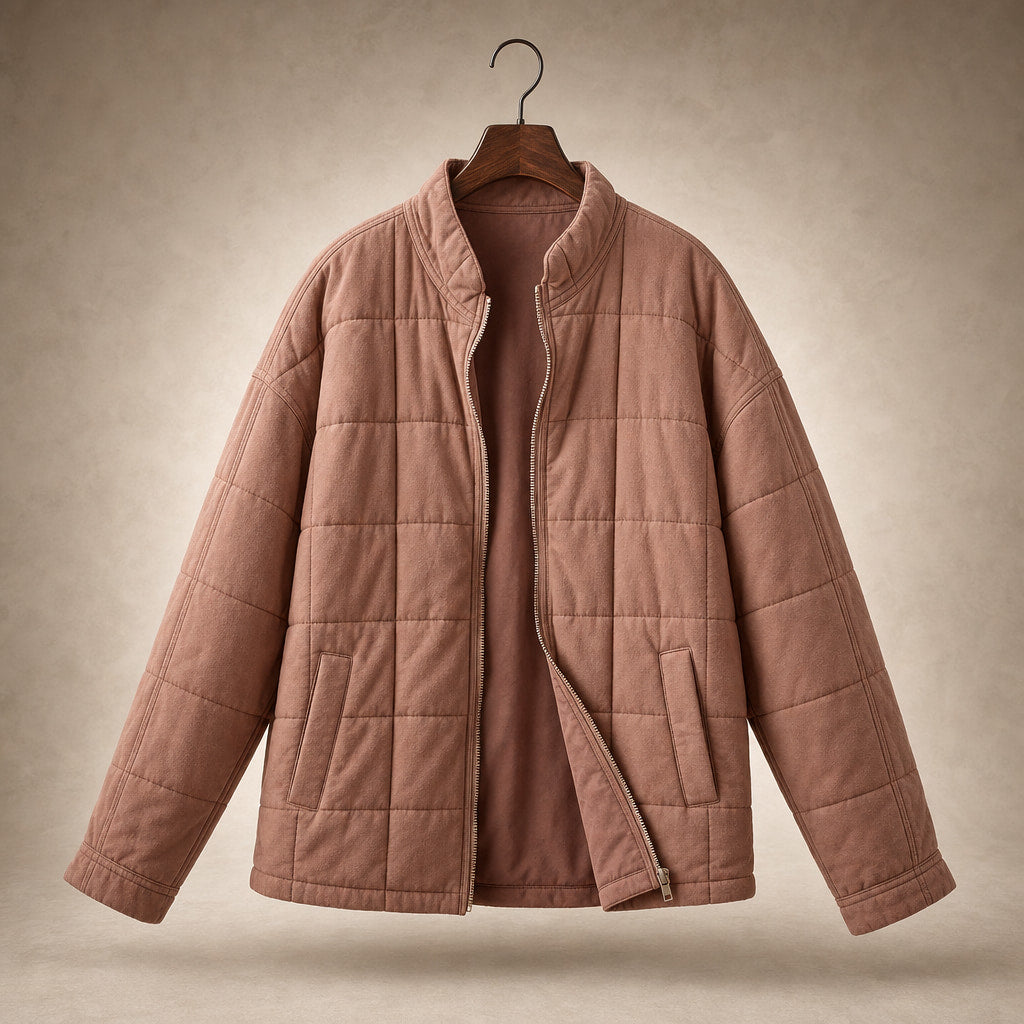 Quilted Comfortable Jacket For Women Brown – Product Photo
