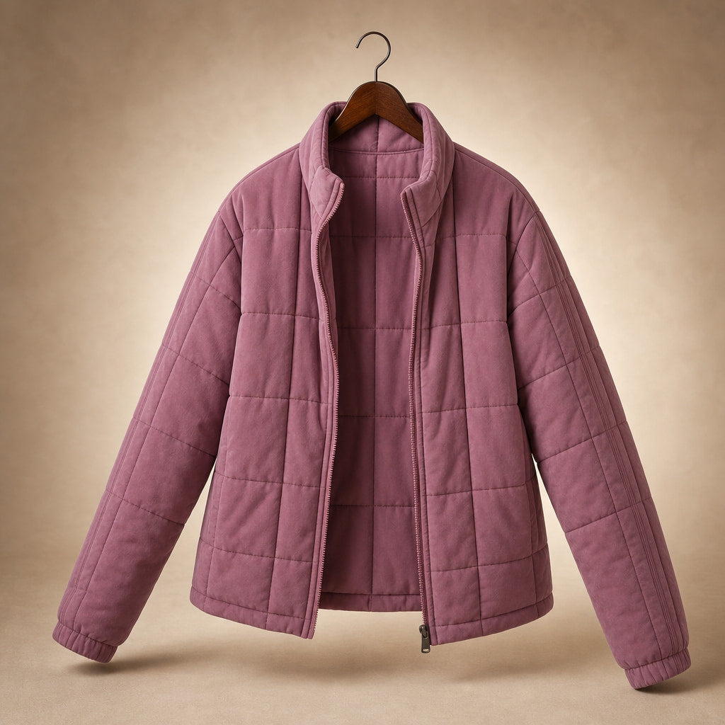 Quilted Comfortable Jacket For Women Pink – Product Photo