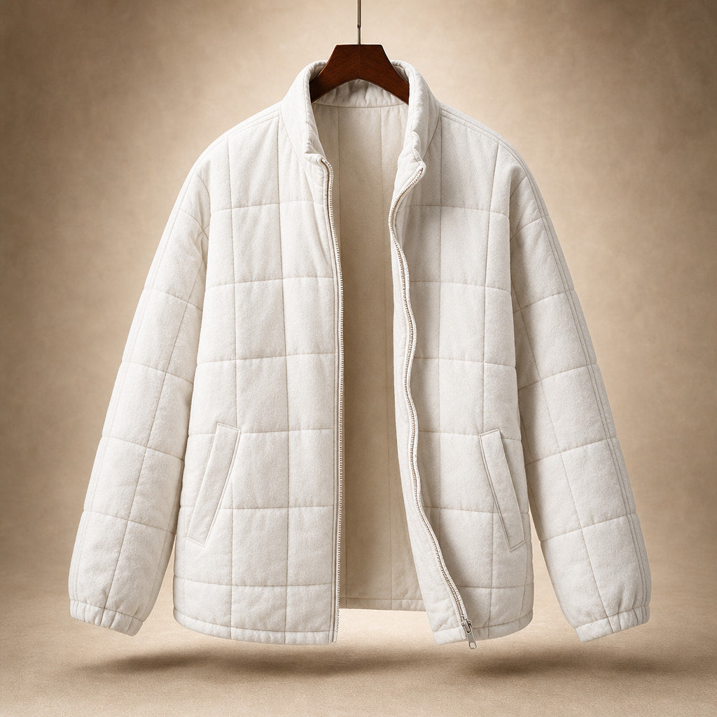 Quilted Comfortable Jacket For Women White – Product Photo