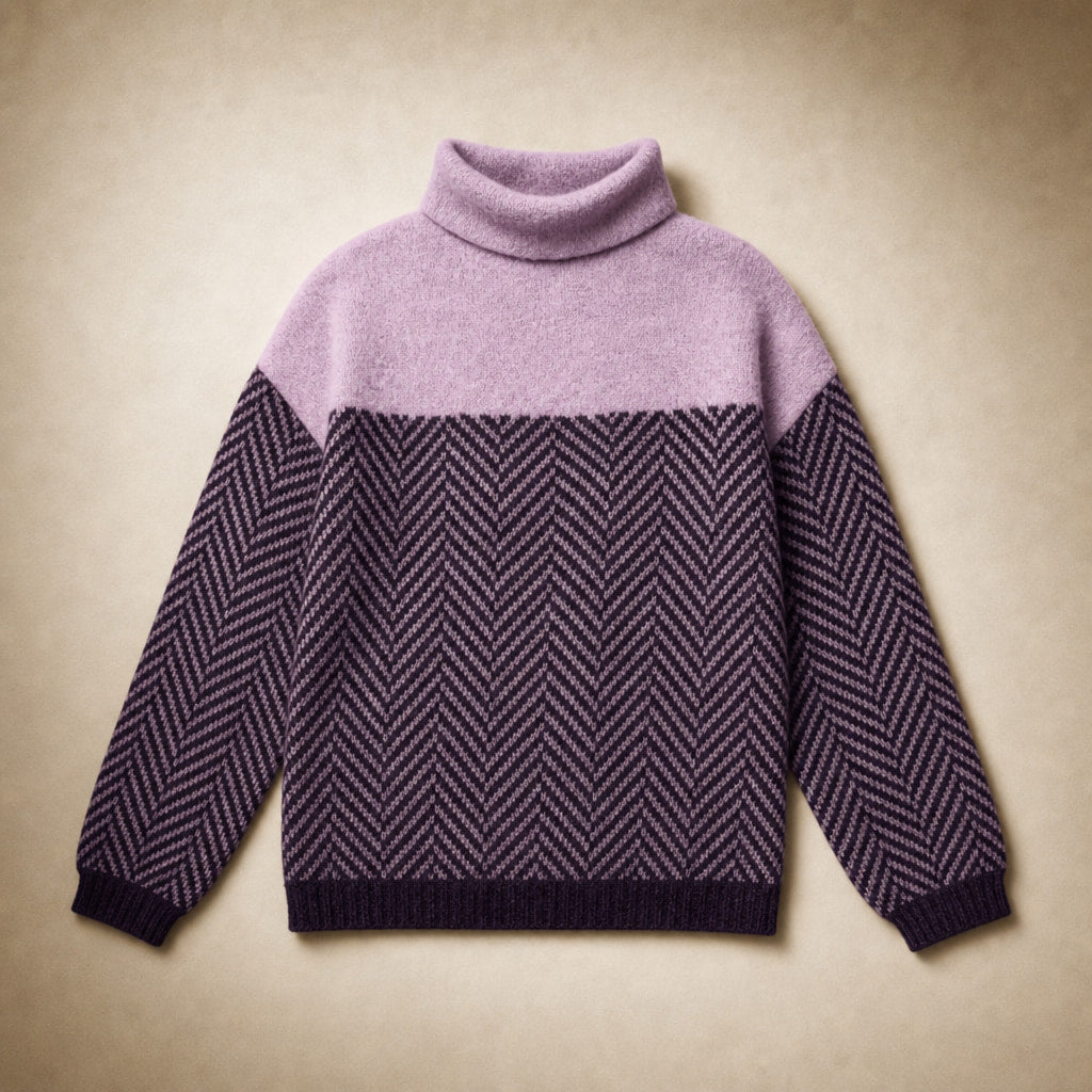 Soft Turtleneck Sweater For Women Lila – Product Photo