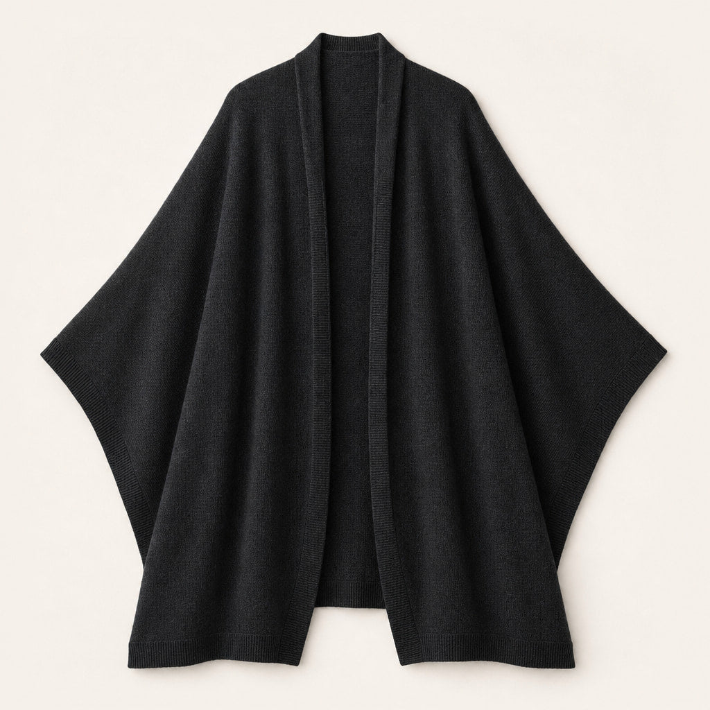 Soft Wool Wrap For Women Black – Product Photo