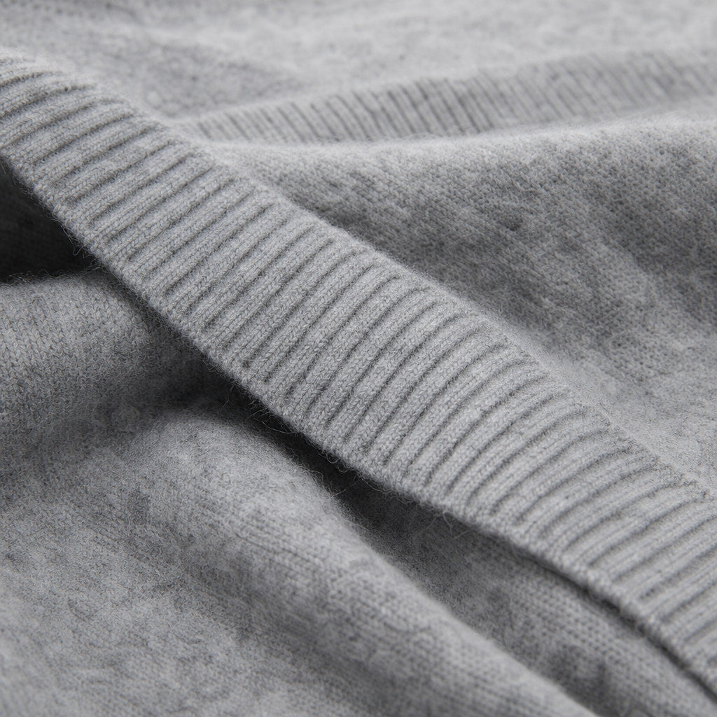 Soft Wool Wrap For Women Light Gray – Fabric and Detail Close-Up
