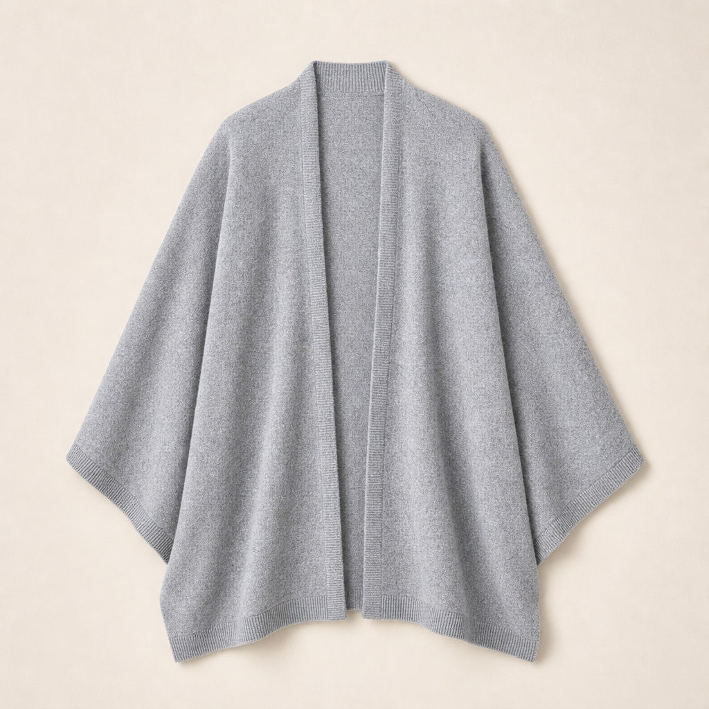 Soft Wool Wrap For Women Light Gray – Product Photo