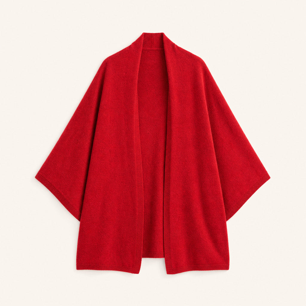Soft Wool Wrap For Women Red – Product Photo