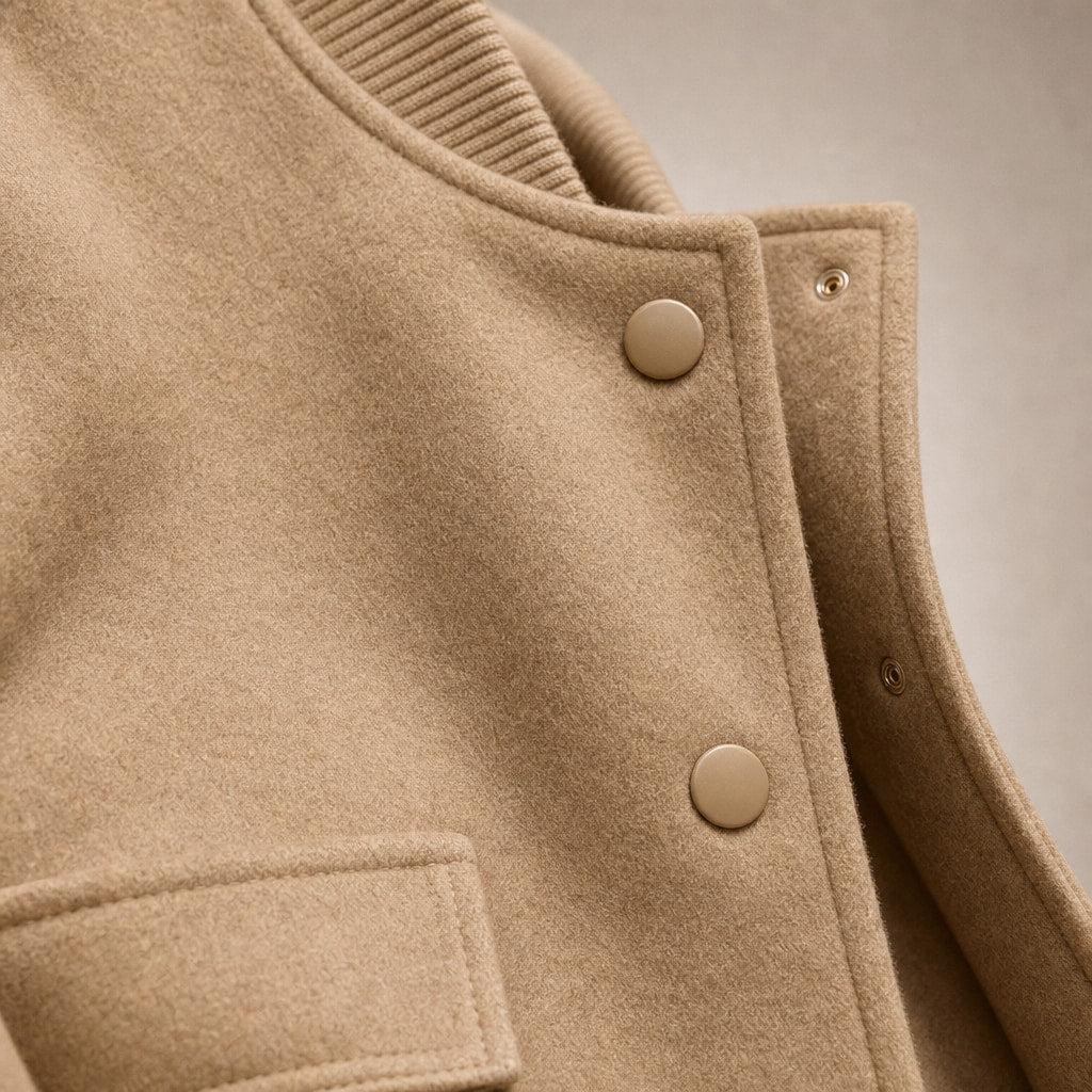 Virelle Jacket For Women Beige – Fabric and Detail Close-Up