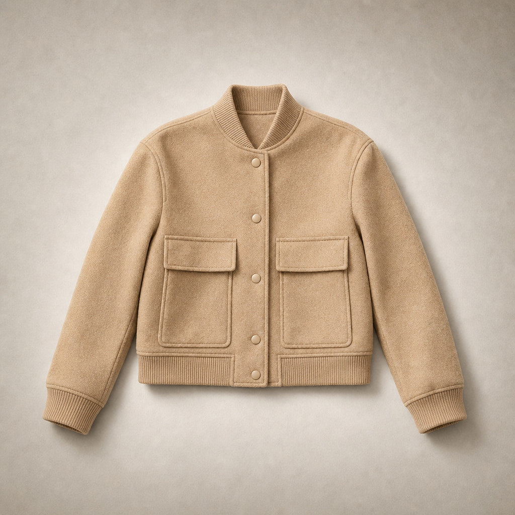 Virelle Jacket For Women Beige – Flat Lay Product Photo