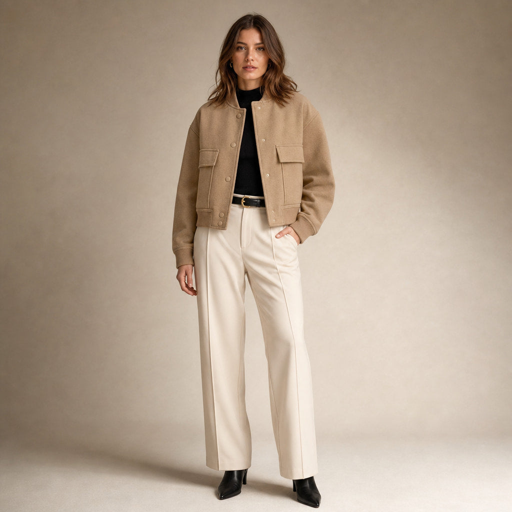Virelle Jacket For Women Beige – Full Look