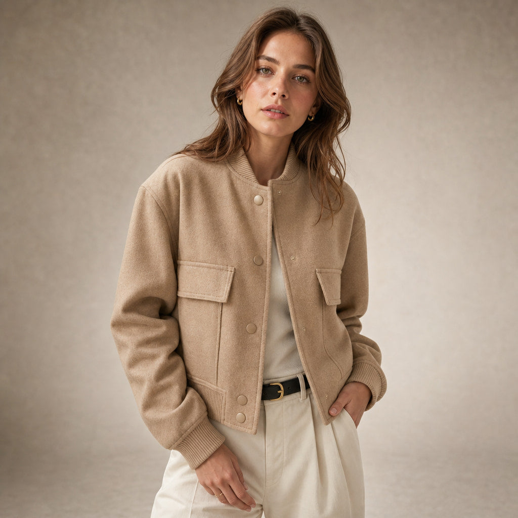 Virelle Jacket For Women Beige – Product Photo