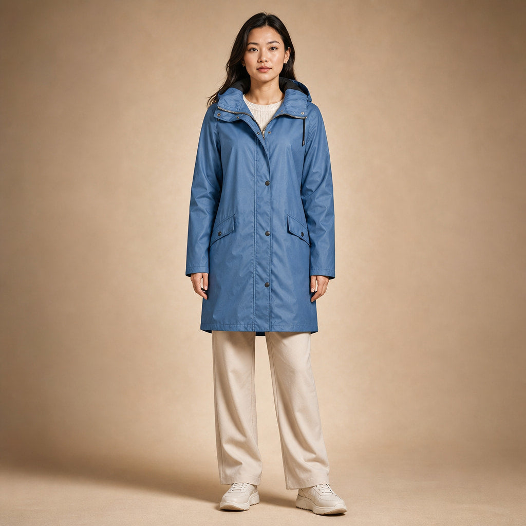 Waterproof Jacket For Women in Blue – Mampierimoda Premium Womenswear