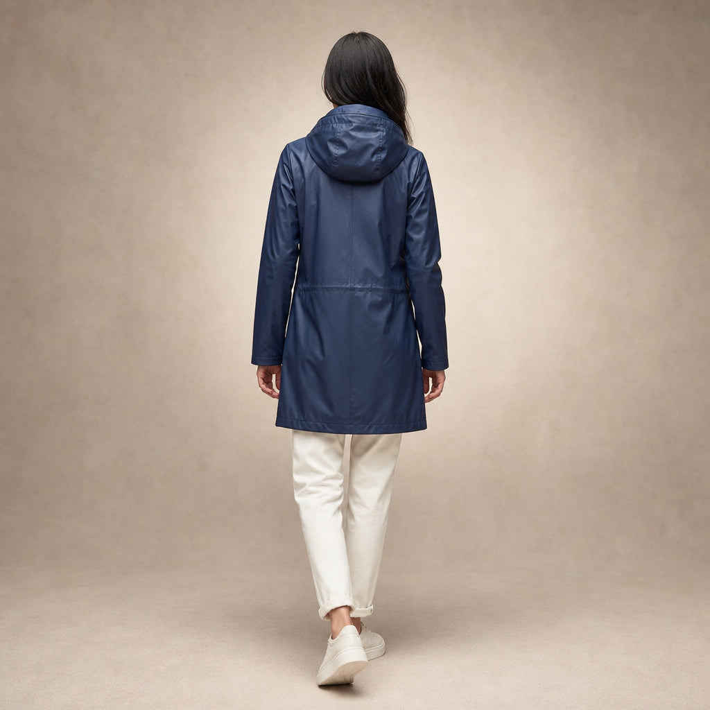 Waterproof Jacket For Women Navy Blue – Full Look