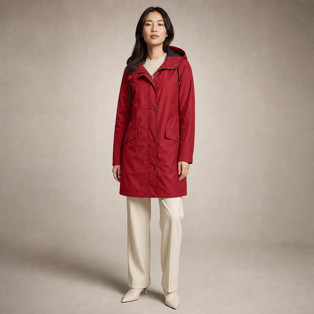 Waterproof Jacket For Women in Red – Mampierimoda Premium Womenswear